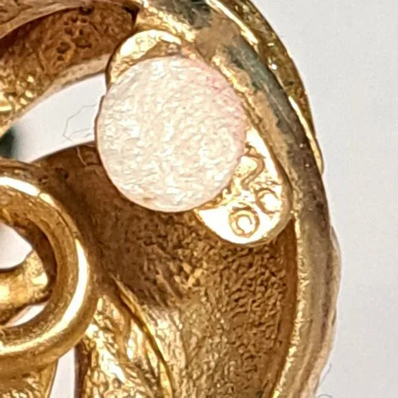 Orena Paris gold tone and glitter clip on earrings - Picture 2 of 8